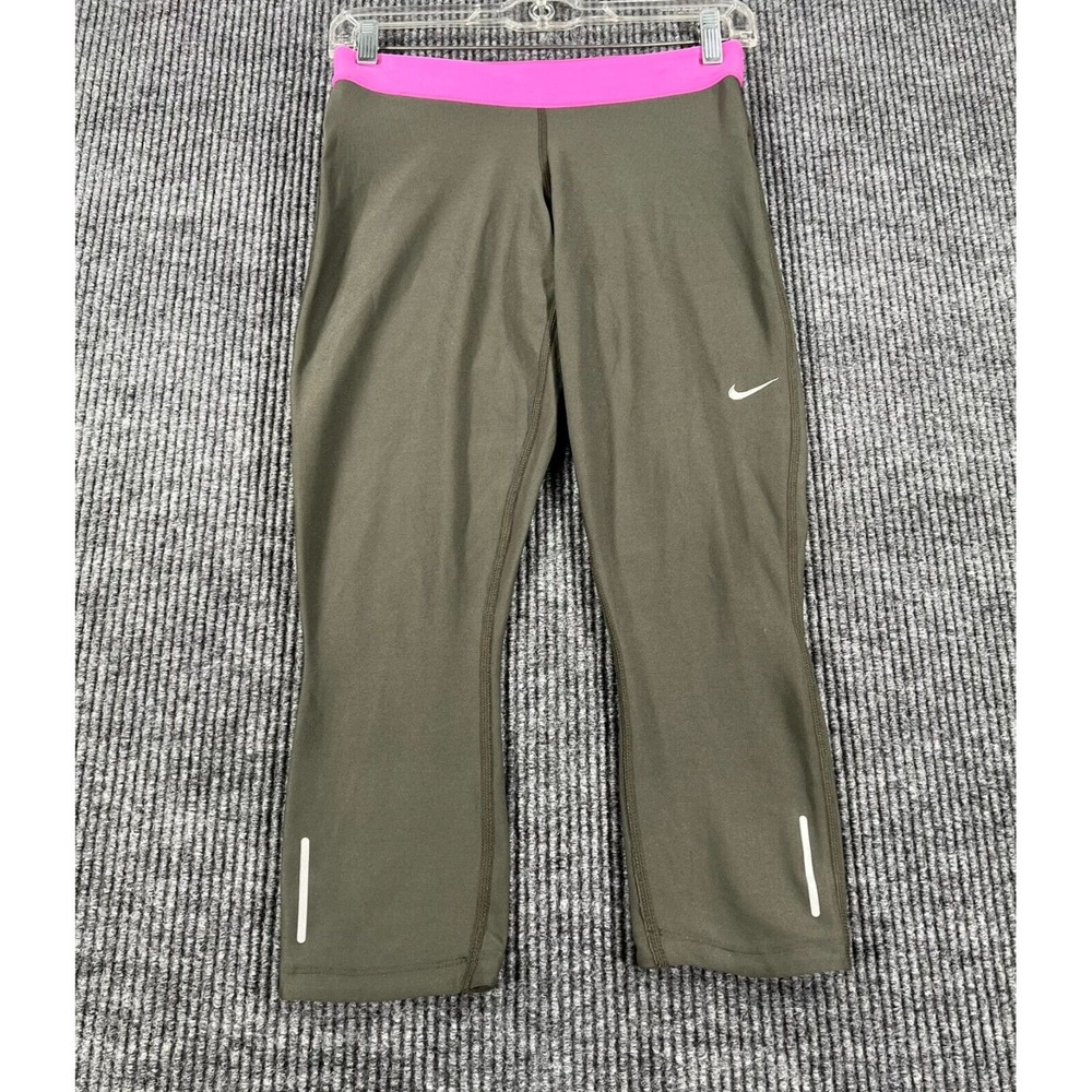 Nike Leggings Womens Small Gray Pink Active Workout Casual Gym Run Lift